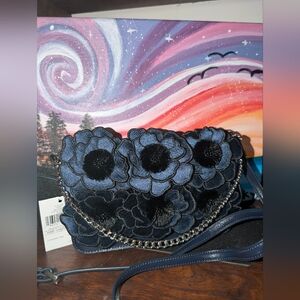 NWT Kate Spade Madison Floral Mini Blue Crossbody/Hand Bag